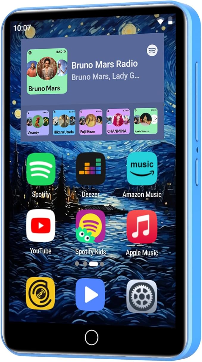 80GB MP3 Player with Bluetooth and WiFi, ZAQE 4" HD Full Touch Screen MP3 Player with Spotify, Amazon Music,YouTube,Pandora,Libby,Android MP4 Music Player for Kids