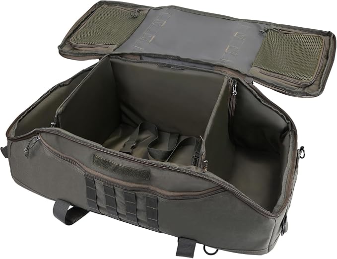 55L Large Duffle Bag, 3-in-1 Tactical Backpack MOLLE Pack for Sports, Gym, Outdoor, Olive Green