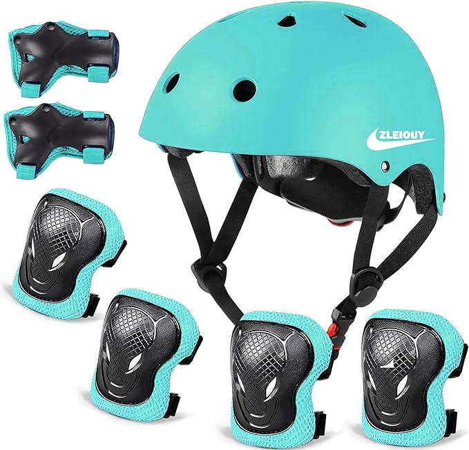 Adjustable Helmet for Ages 3-16 Kids Toddler Boys Girls Youth,Protective Gear with Elbow Knee Wrist Pads for Multi-Sports Skateboarding Bike Riding Scooter Inline skatings Longboard Roller Skate
