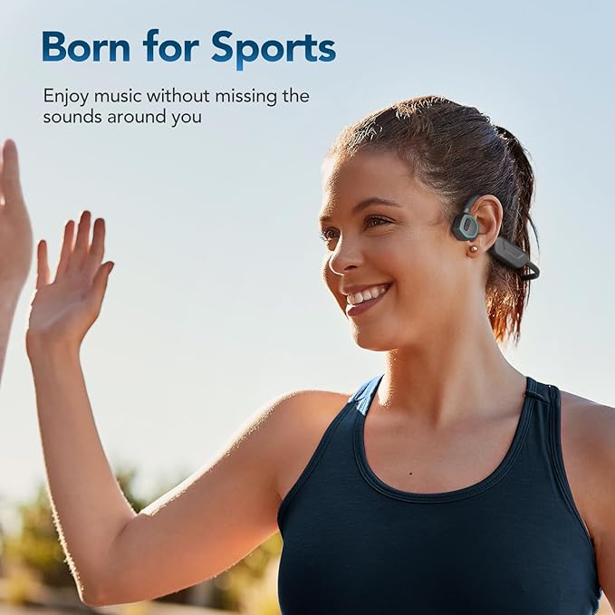 AGPTEK X15 Waterproof MP3 Player with Bluetooth 5.3 for Swimming, 32GB Non-in-Ear Bone Conduction Headphones for Running, Cycling, Sports