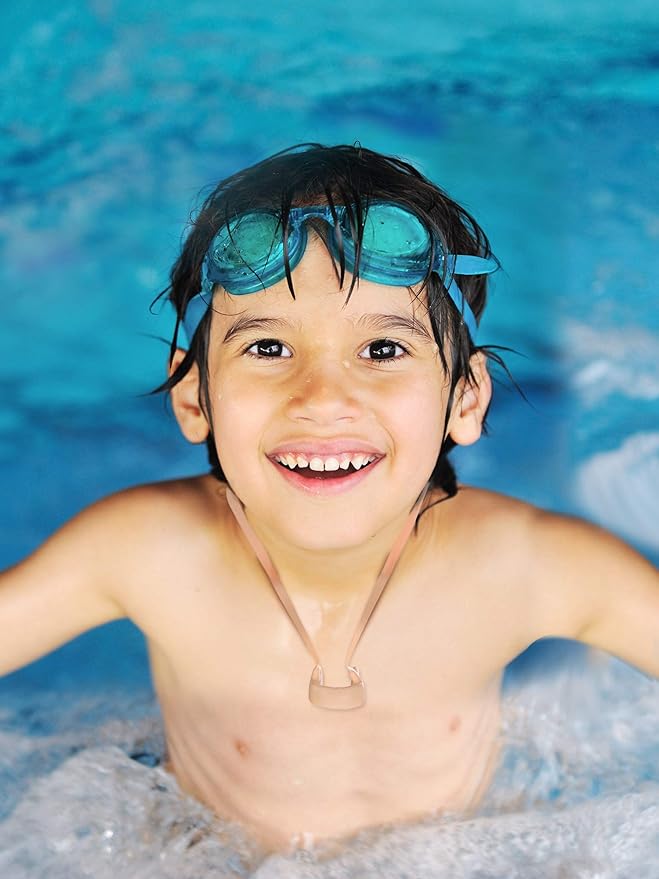 7 Pieces Swimming Nose Clip Silicone Nose Plug Protector with Elastic Rope for Kids and Adults Swimming Using