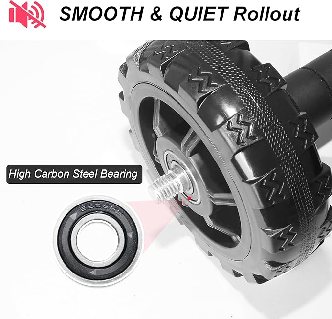 Ab Roller Wheel, Ab Workout Equipment for Difficult Abdominal & Core Strength Training, 880 lbs Weight Capacity No Noise Ab Wheel Exercise Equipment for Home Gym Core Workout, Ab Wheel Roll