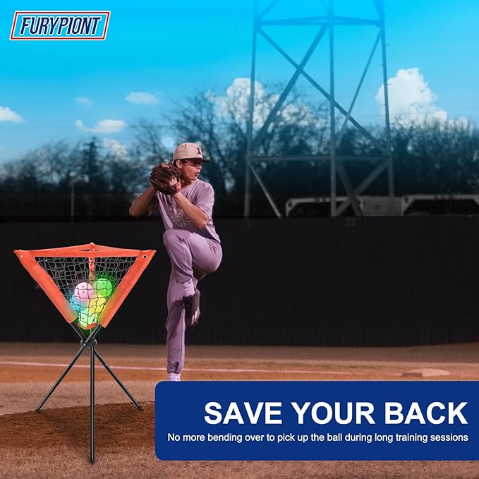 7'×7'Baseball Softball Practice Net-Batting Catching Pitching Training Equipment Set Portable Batting Tee Ball Holder Caddy-Baseball Softball Coach Pack.Great for All Skill Levels