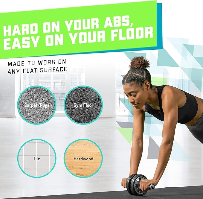 Ab Roller Wheel, Abs Workout Equipment for Abdominal & Core Strength Training, Strength Training Accessories for Abs, Exercise Wheel for Men Women
