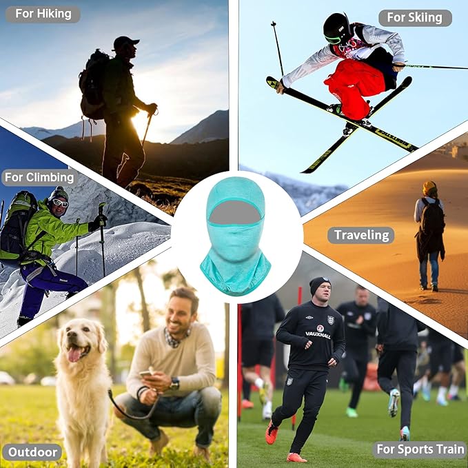 Achiou Balaclava Face Mask, Ski Mask for Men Women Football, Lightweight Sheisty, Ninja Shiesty Sun Hood UV Protector Cycling