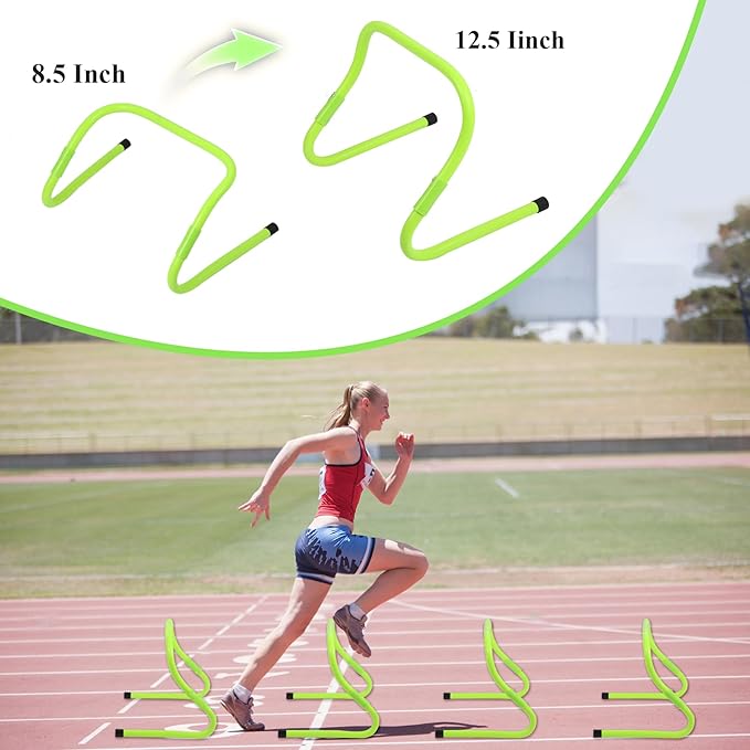 Agility Ladder, Agility Speed Training Set, 20ft 12 Rung Agility Ladder, 4 Agility Hurdles, 5 Resistance Bands, 12 Resistance Cones, Running Parachute, Jump Rope for Athletes, Adults