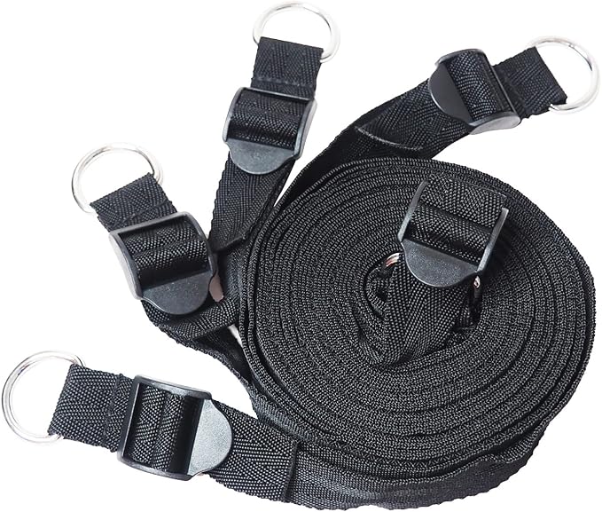 6pcs Black PU Adjustable Straps Sports Training Fitness Gear Home Yoga Set