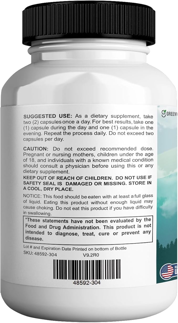 Aeroslim Max Natural Dietary Supplement, 60 Capsules, Maximum Strength, Vegan, Gluten Free, Non-GMO, Made in USA (1)