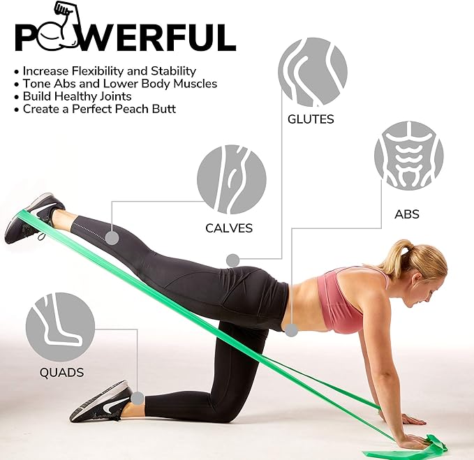 7Ft Long Resistance Bands for Stretching - Resistance Bands Set with Door Anchor - Exercise Bands Including Carry Pouch, E-Book & App - Latex-Free Workout Bands