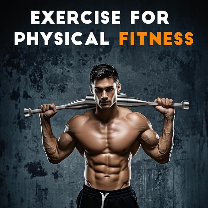 Adjustable Macebell Clubbell,6-in-1 Premium Steel Indian Club,Training for Full Body, Muscles, Shoulder, Grips & Forearms Workouts to Stretching