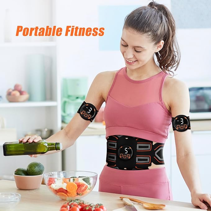 ABS Stimulator, Ab Toning Belt Trainer, Workout Equipment for Men & Women - BFB-11