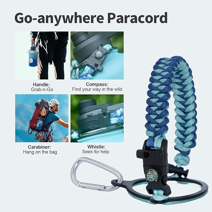 64 oz Insulated Water Bottle with Straw (Cold for 48 Hrs), Half Gallon Stainless Steel Triple Wall Vacuum Sports Water Jug, Leakproof Hydro Cup Flask with Straw Spout Lids & DIY Stickers