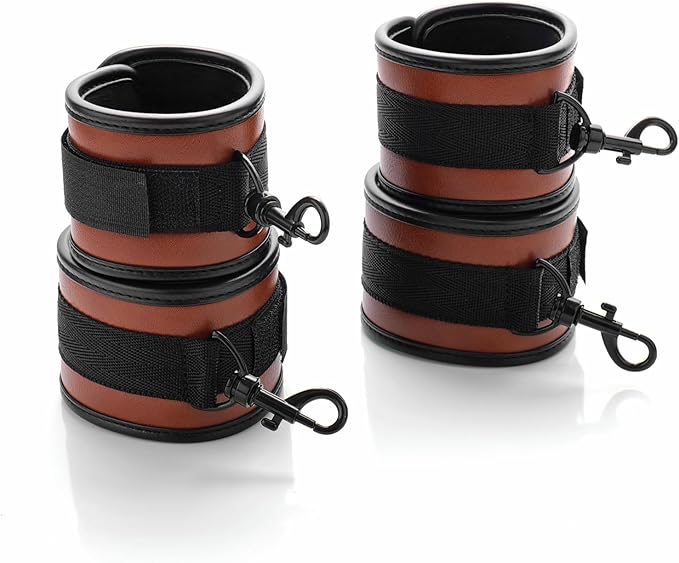 6pcs Black PU Adjustable Straps Sports Training Fitness Gear Home Yoga Set