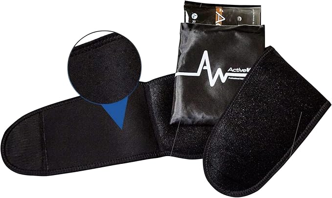 ActiveWrap - Back Ice Pack for Back Pain, Swelling, Sprain, Spasm, Stiffness and More, Reusable Ice Pack for Injuries with Compression Strap, Use for Hot and Cold Therapy, Small/Medium