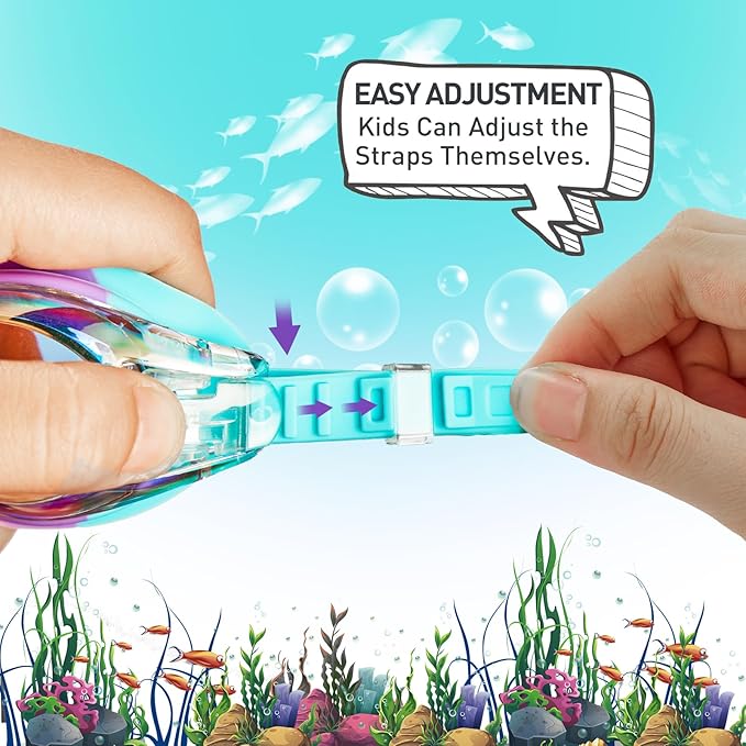 Aegend 2 Pack Kids Goggles, Swimming Goggles for Kids Age 4-16 Boys and Girls Youth, Anti-Fog Waterproof Anti-UV Pool Goggles