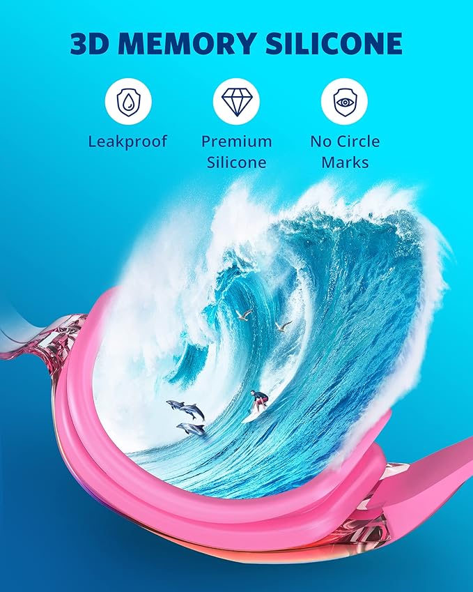 Aegend Swim Goggles, Swimming Goggles No Leaking Full Protection Adult Men Women Youth