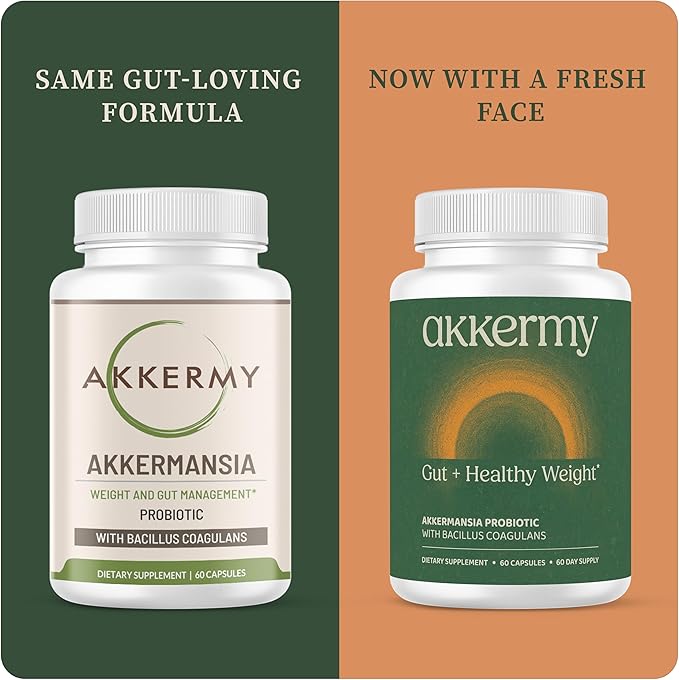 Akkermansia Probiotic for Appetite & Craving Control | Increases GLP-1 & Boosts Healthy Weight | 180 Day Supply | Made in USA | Bacillus Coagulans, B2, D3 & Chromium |SIBO Friendly, Vegan, Gluten Free