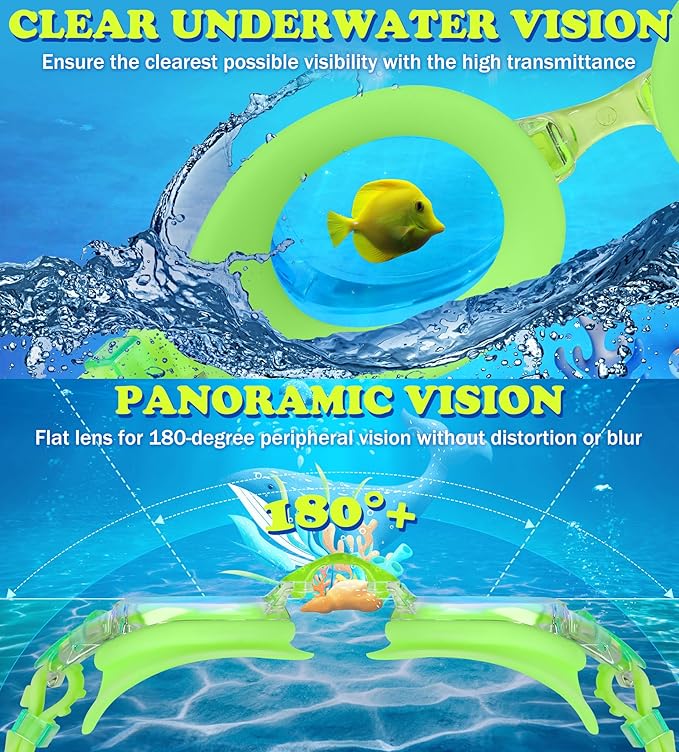 Aegend 2 Pack Kids Goggles, Swimming Goggles for Kids Age 4-16 Boys and Girls Youth, Anti-Fog Waterproof Anti-UV Pool Goggles