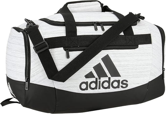 adidas Unisex Defender 4.0 Gym Duffel Bag for Men and Women, Two Tone White/Black, Small (38L)
