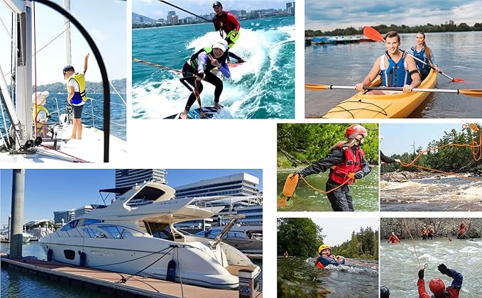 5/16 in (8mm) x 100 ft (30Meter) Marine Floating Rope for Boating, Fishing, Rafting, Camping, Hiking, Hunting, Anchor, Mooring, Dock Lines, Kayak, Canoe, Rescuing Reflective Orange