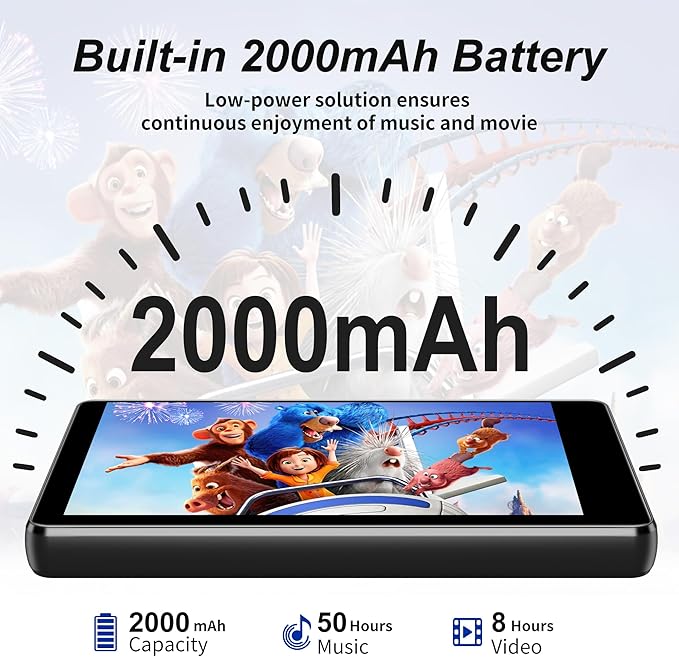 80GB MP3 Player with Bluetooth and WiFi, SWOFY Music Player with Spotify,Pandora,Amazon Music, M503Pro 4.0-inch Touch Screen Android MP4 MP3 Player for Kids with Libby,Audible,Spotify Kids,FM Radio