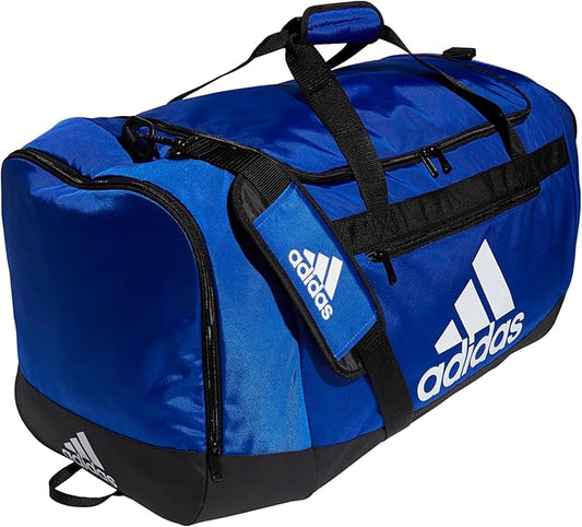 adidas Unisex Defender 4.0 Gym Duffel Bag for Men and Women, Team Royal Blue, Large (110L)