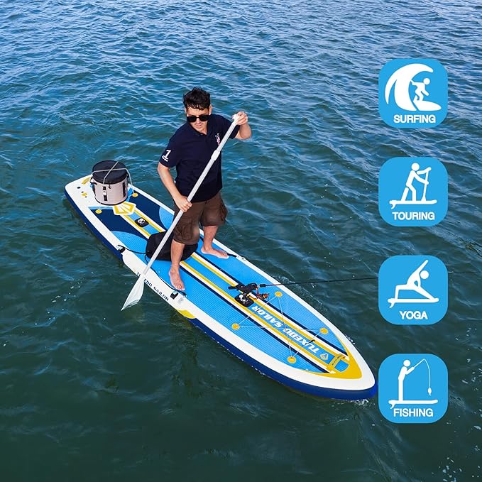 Tuxedo Sailor Kids Inflatable Paddle Board Lightweight and Safe Fishing Stand Up Paddle Board for Adults with Accessories