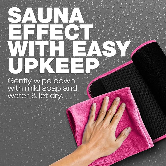 ActiveGear Premium Waist Trimmer & Trainer Belt for Men and Women - Sweat-Enhancing Slimming Wrap for Stomach, Adjustable Fit