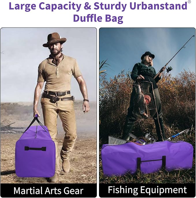 48 Inch Travel Duffle Bag Extra Large Sport Equipment Duffel Bags with 2-way Lockable Zippers Purple