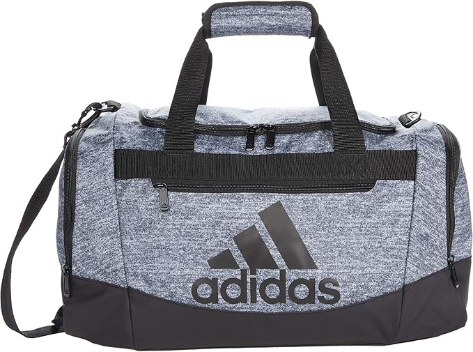 adidas Unisex Defender 4.0 Gym Duffel Bag for Men and Women, Jersey Onix Grey/Black, Small (38L)