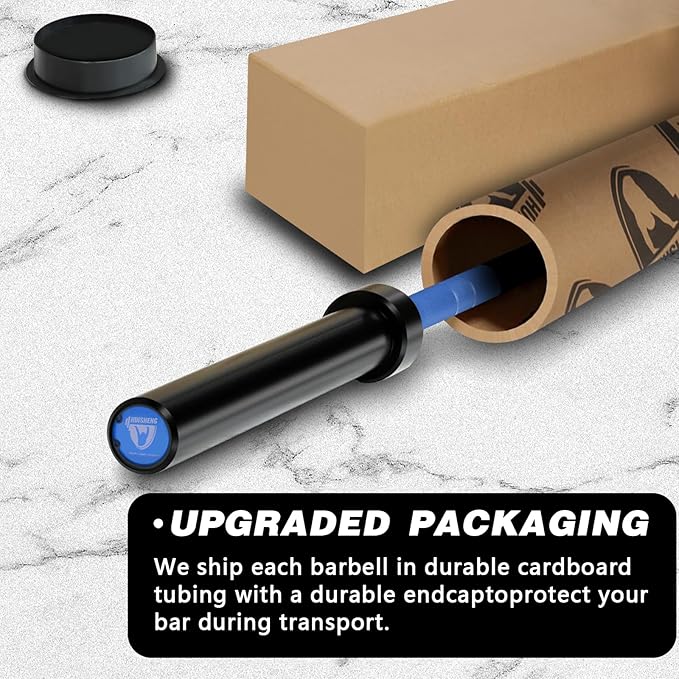 7ft Olympic Barbell for Strength Training and Olympic Weightlifting, 500 700 1000LBS Capacity Available, 2 Inch Bar for Squats, Home Gym Fitness Equipment, Bench Press, Deadlift,Powerlifting