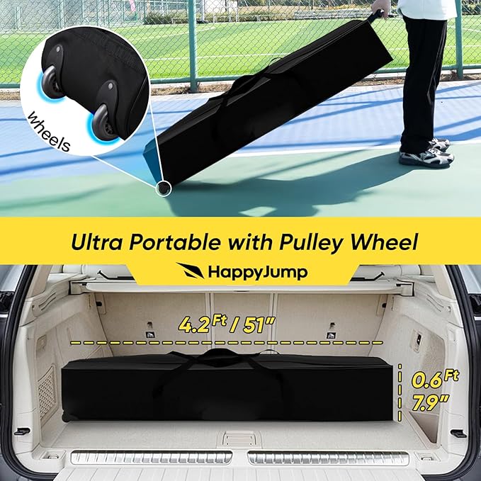 Adjustable Volleyball Training Net Equipment System 8x11 FT with Volleyball Practice for Adult Backyard Indoor Outdoor