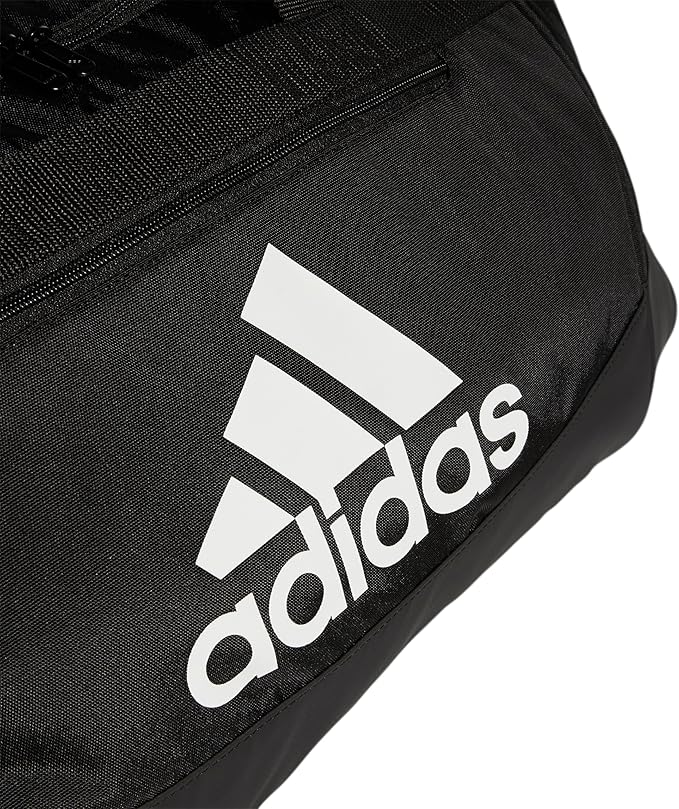 adidas Unisex Defender 4.0 Gym Duffel Bag for Men and Women, Black/White, Medium (66L)