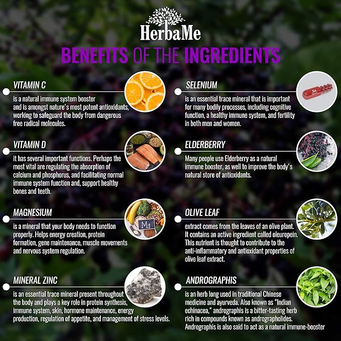 Advanced Immune System Booster 15 in 1 with Elderberry, Quercetin, Zinc, Vitamin D, 90 Capsules, Support Natural Wellness, Immunity Boost Supplement with Selenium and Vitamin C Antioxidants