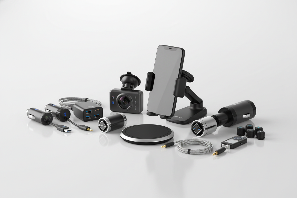 Smart Car Gadgets – Phone mounts, chargers, dash accessories, and more. (make it real photo)